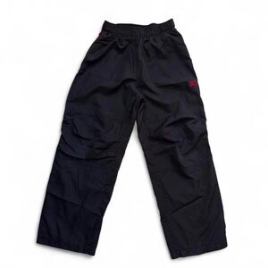 Starter Boys Track Pants Black Red Stripe Mesh Lined Size M (8)